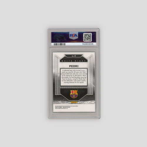 2023-24 Panini Obsidian White Night Pedri #4 (PSA 10)