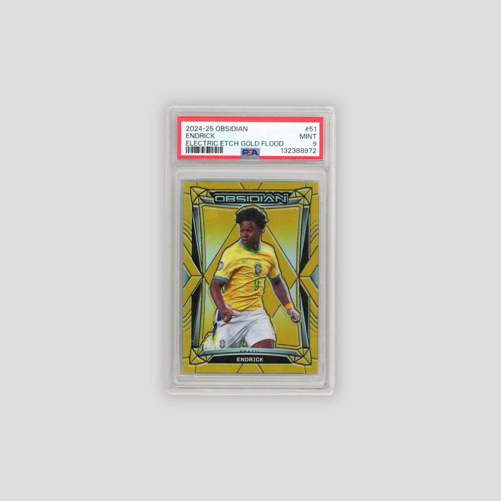 2024-25 Panini Obsidian Endrick Etch Gold Flood /10 #51 (PSA 9)