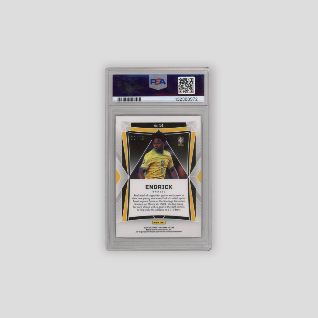 2024-25 Panini Obsidian Endrick Etch Gold Flood /10 #51 (PSA 9)