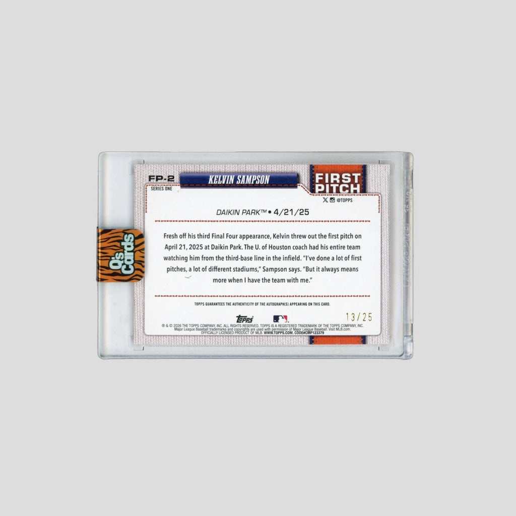2026 Topps Series 1 Baseball First Pitch Autographs Kelvin Sampson /25