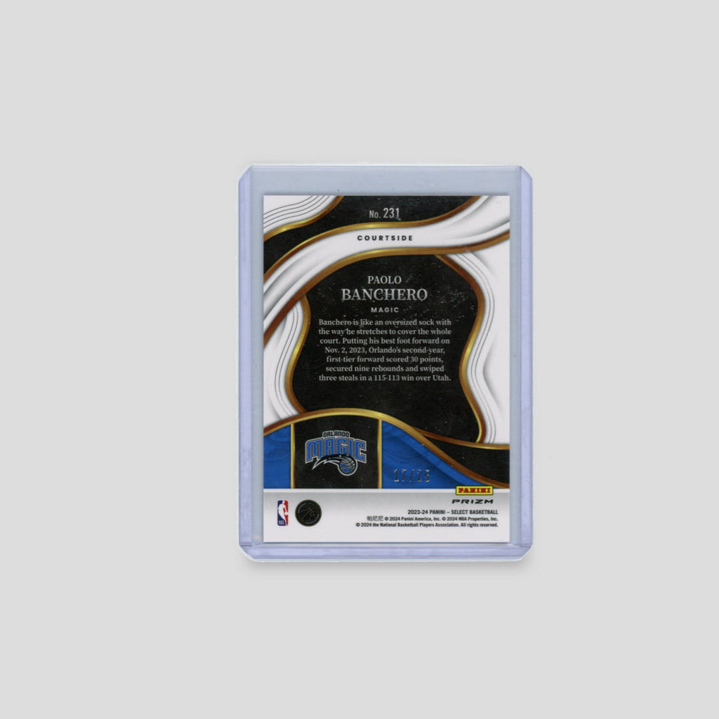 2023-24 Panini Select Paolo Banchero  Courtside  Disco Blue Prizm /25