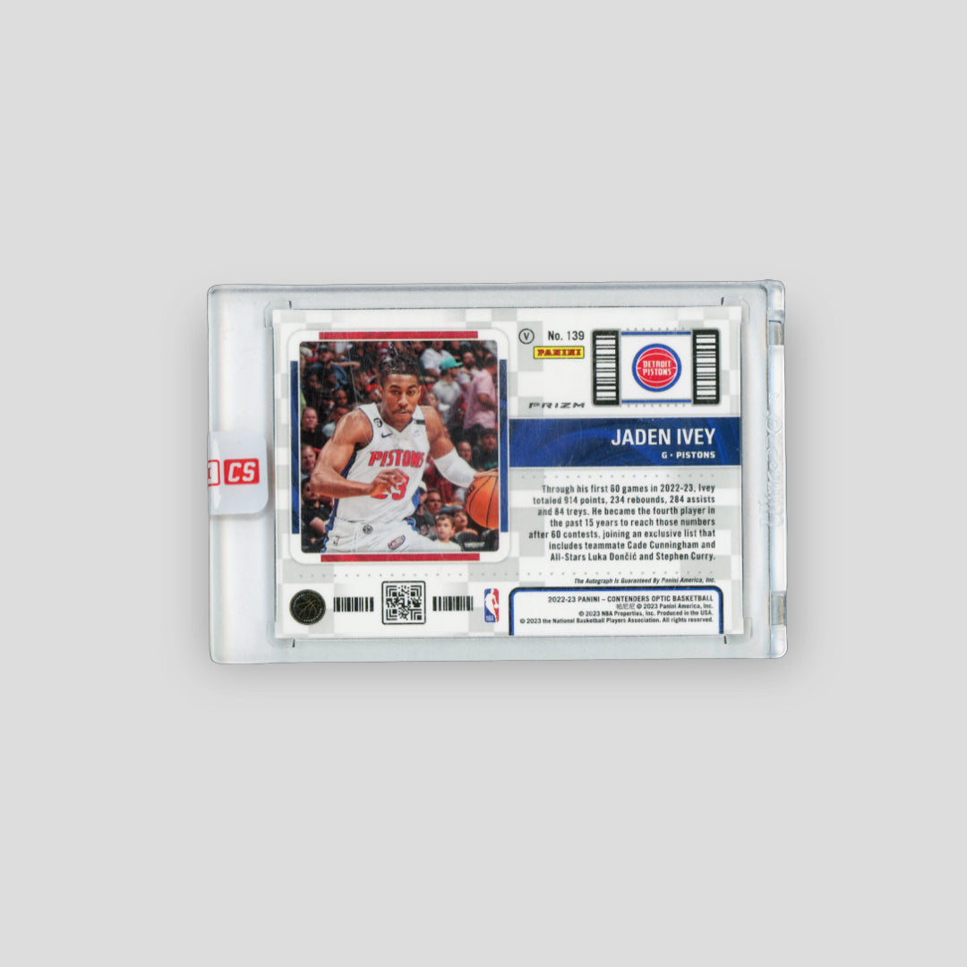 2022-23 Panini Contenders Optic Basketball Jaden Ivey RC Auto Red