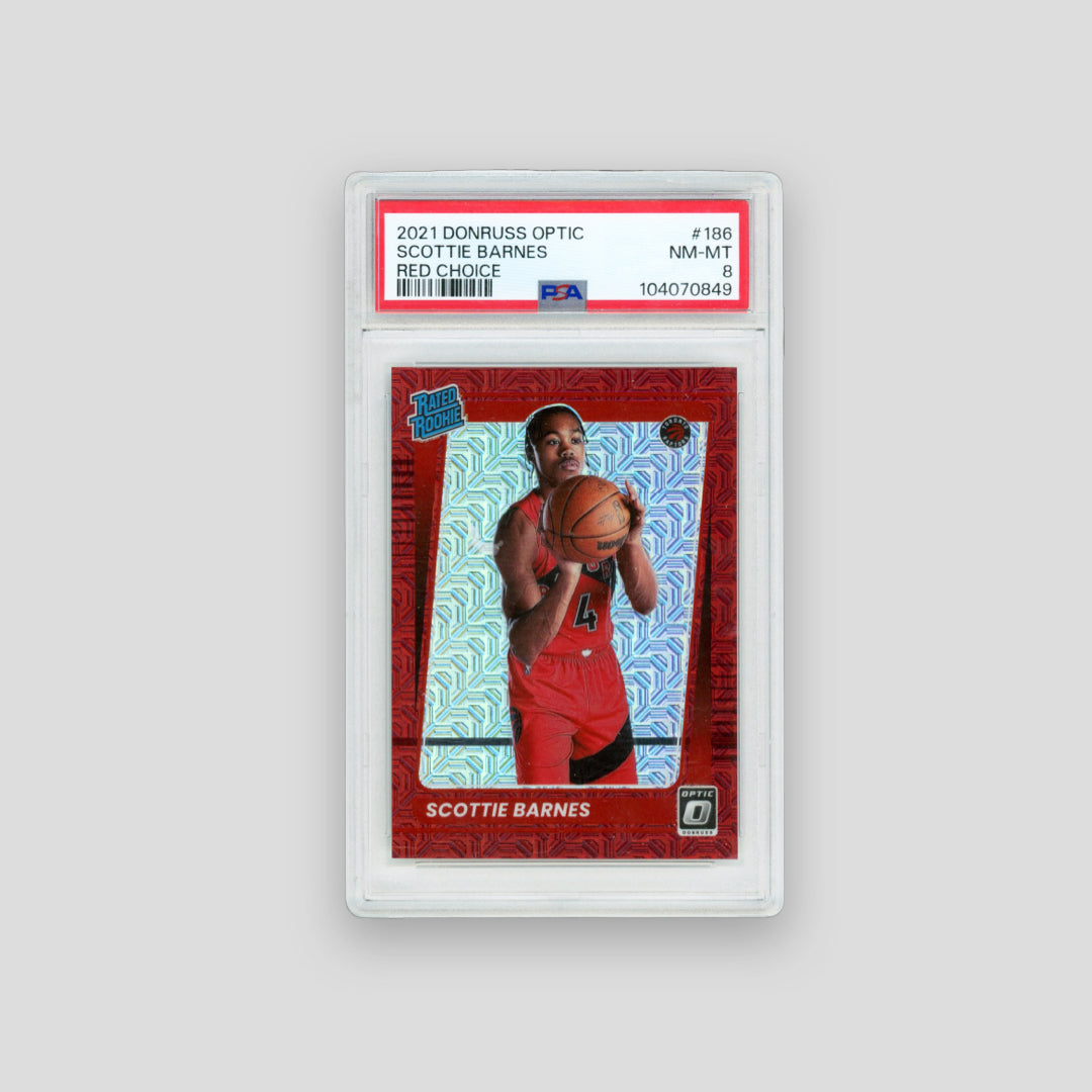 2021 Panini Donruss Optic Scottie Barnes RC Red Choice /88 (PSA 8)