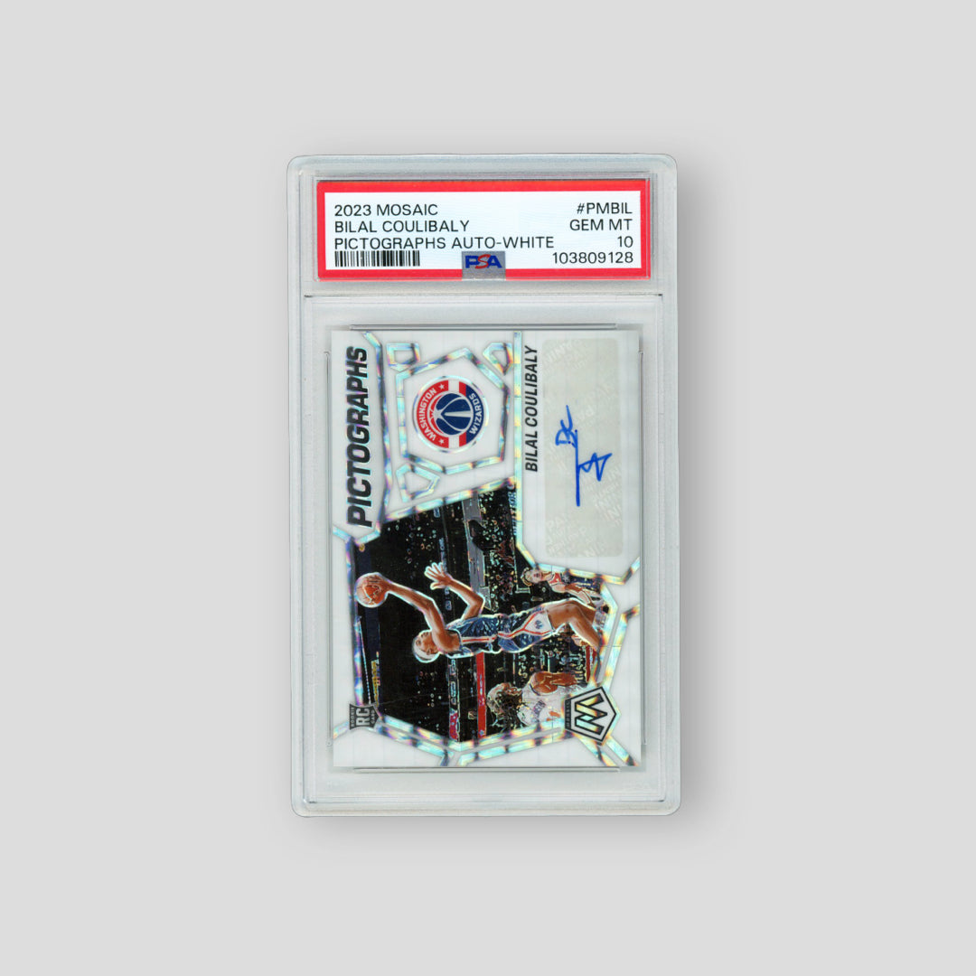 2023 Panini Mosaic Bilal Coulibaly Pictographs RC Auto /25 (PSA 10)