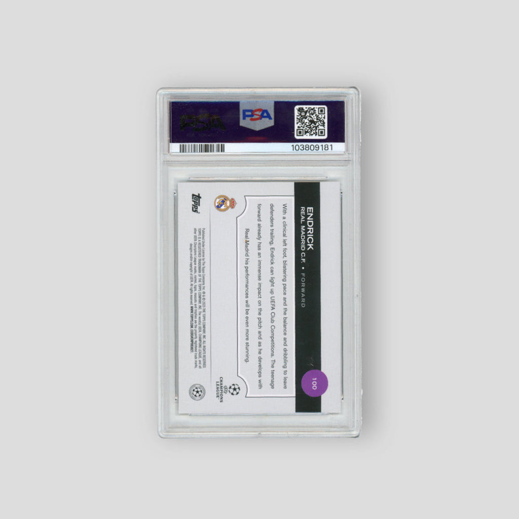 2024/25 Topps UEFA UCC Endrick RC Rain Drops (PSA 10)