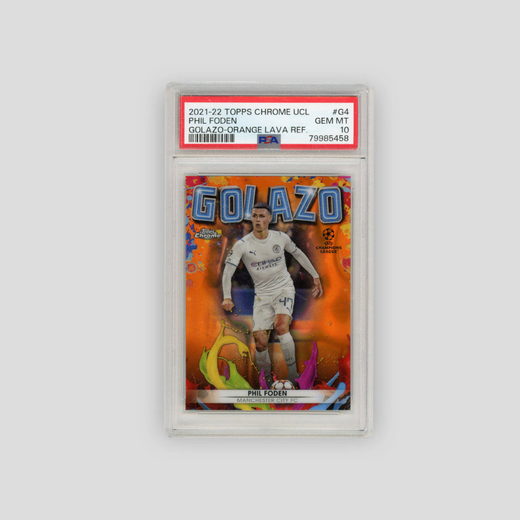 2021-22 Topps Chrome UCL Golazo Orange Lava Refractor (PSA 10)