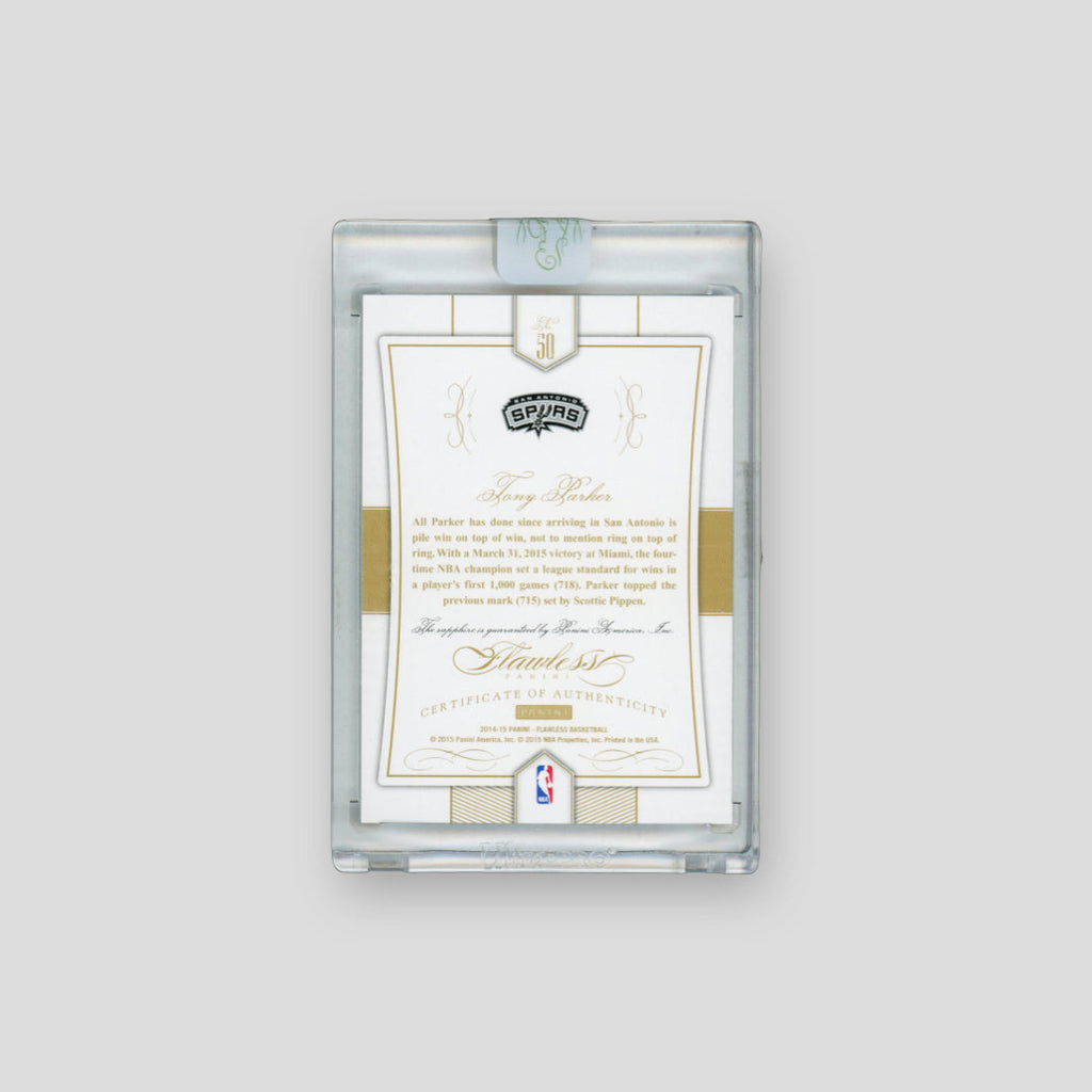 2014-15 Panini Flawless Basketball Tony Parker Sapphire /10