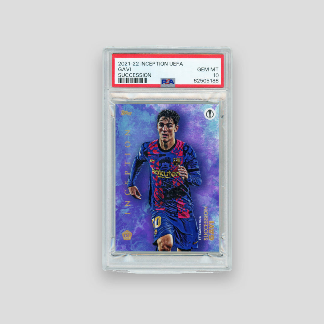 2021-22 Topps Inception UEFA Gavi RC Succession (PSA 10)
