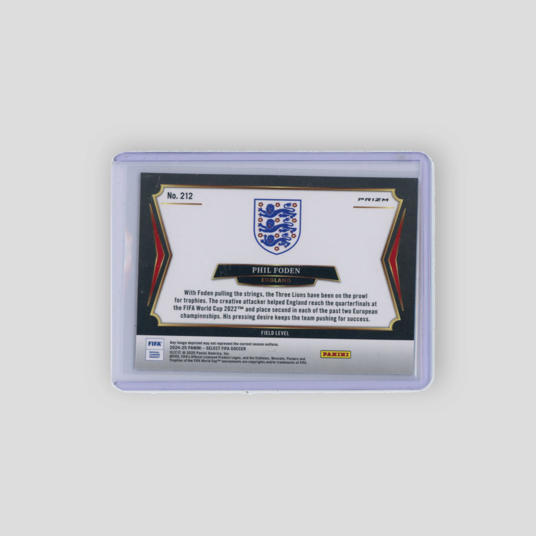2024-25 Panini Select Zebra Prizm Phil Foden Field Level #212