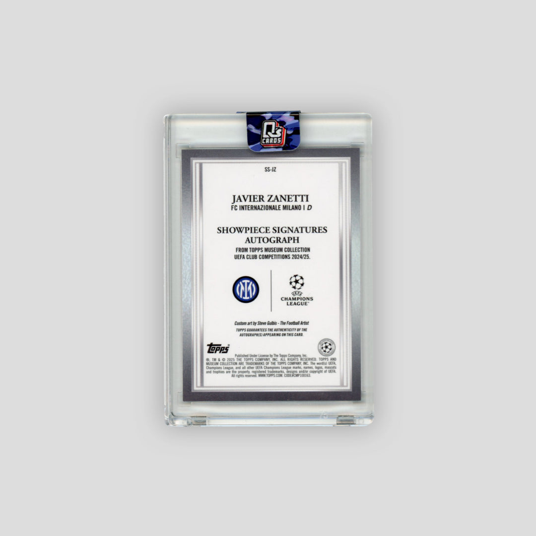 2024-25 Topps Museum Collection Javier Zanetti Showpiece Signatures /25 #SS-JZ