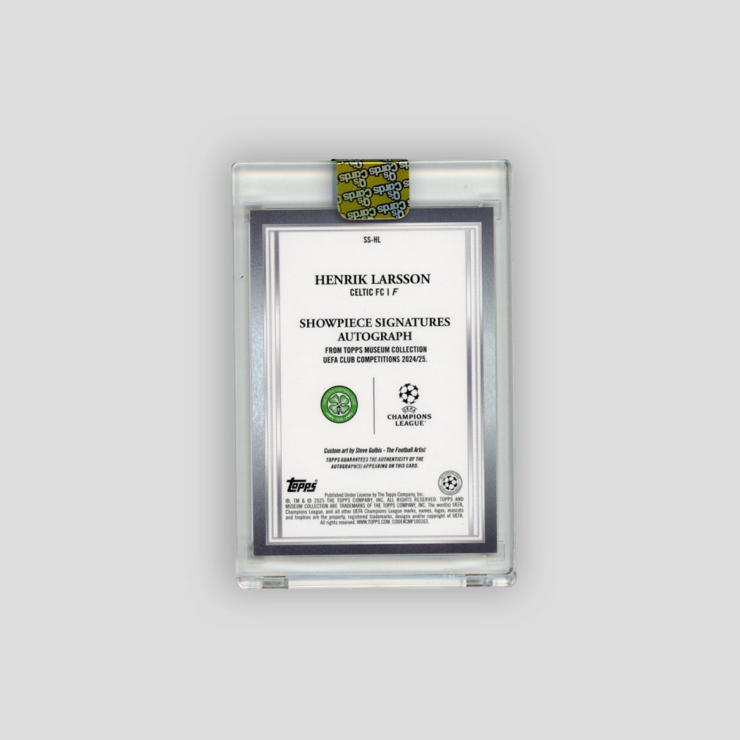 2024-25 Topps Museum Collection Henrik Larsson Showpiece Signatures /50 #SS-HL