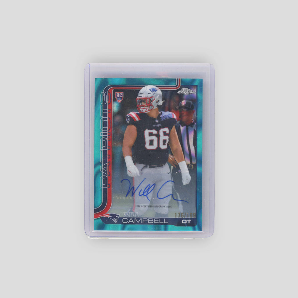 2025 Topps Chrome Autograph Will Campbell Aqua Lava /199 #RA-WC