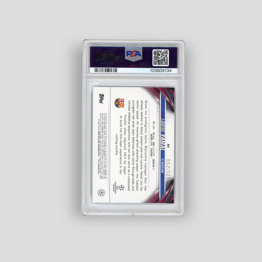 2023-24 Topps UCC Lamine Yamal Blue Inferno #64 (PSA 9)