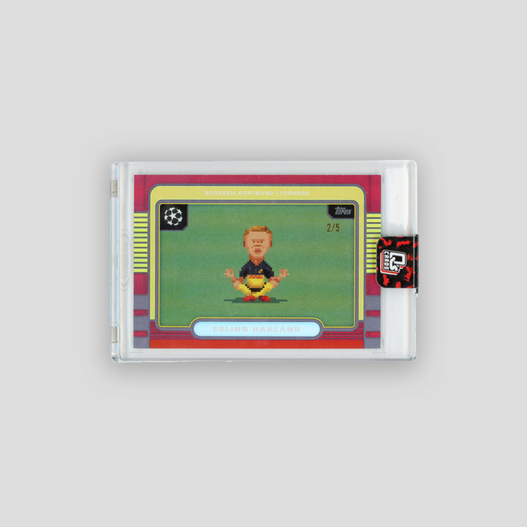 2025-26 Topps 8-Bit Erling Haaland Red Rainbow Fractor /5 #8B-6