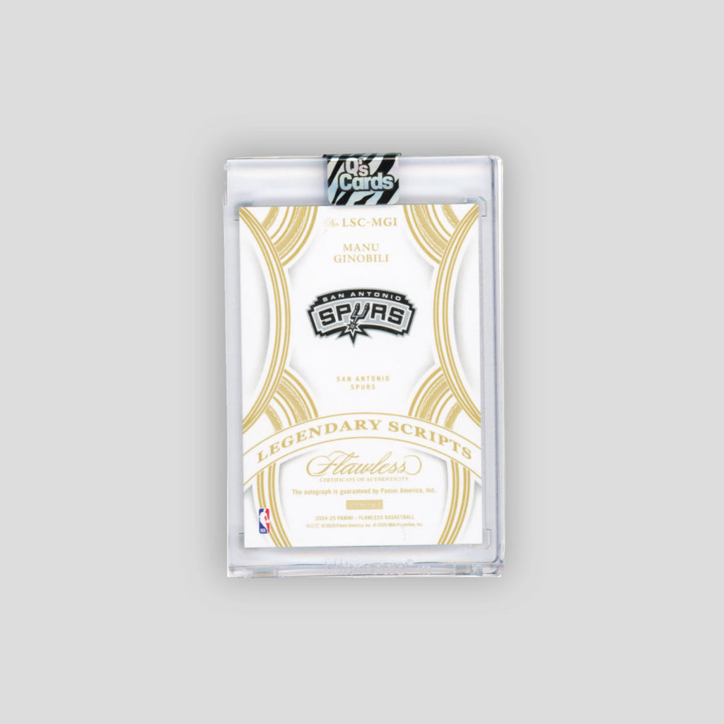 2024-25 Panini Flawless Legendary Scripts Manu Ginobili Silver /25 #LSC-MGO
