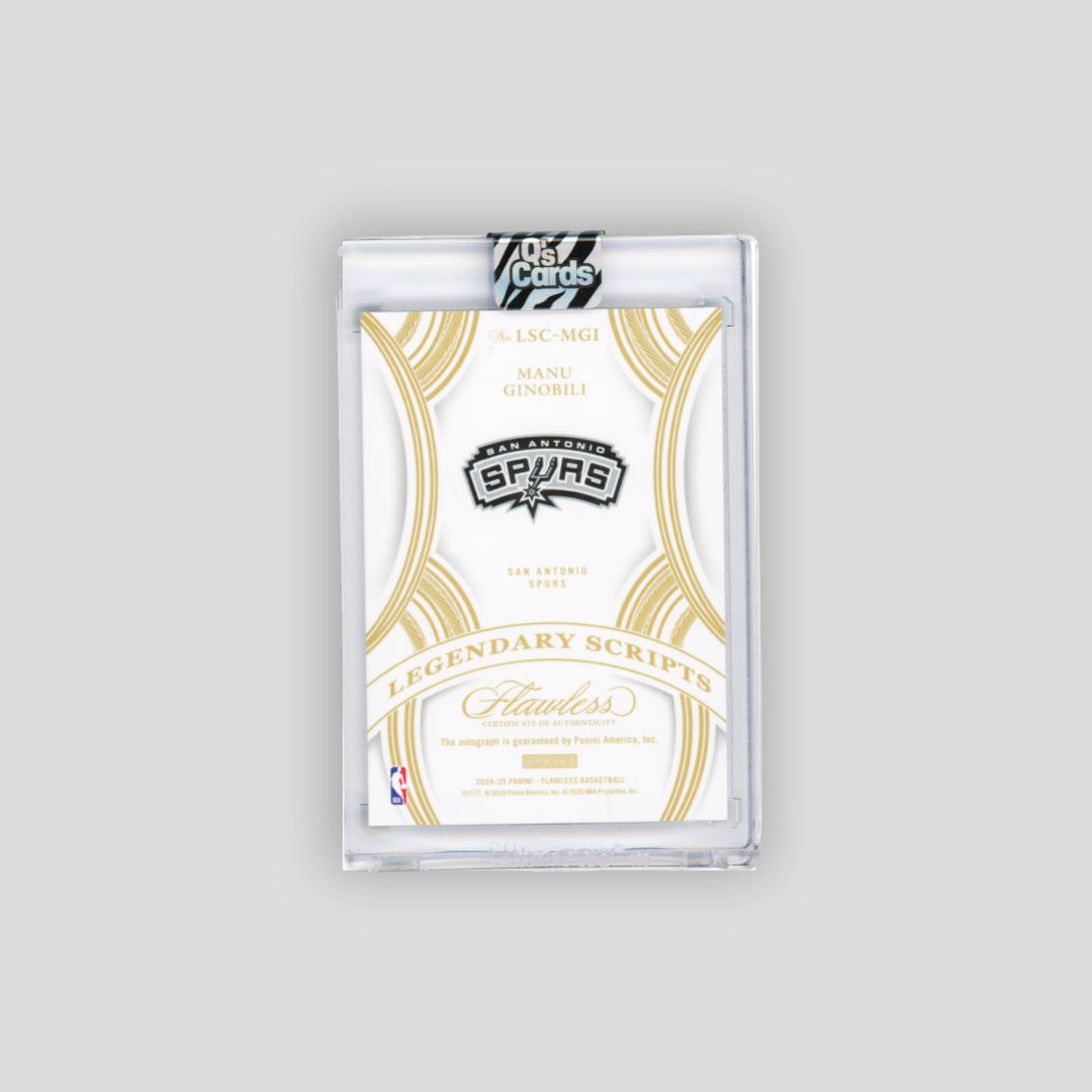 2024-25 Panini Flawless Legendary Scripts Manu Ginobili Silver /25 #LSC-MGO