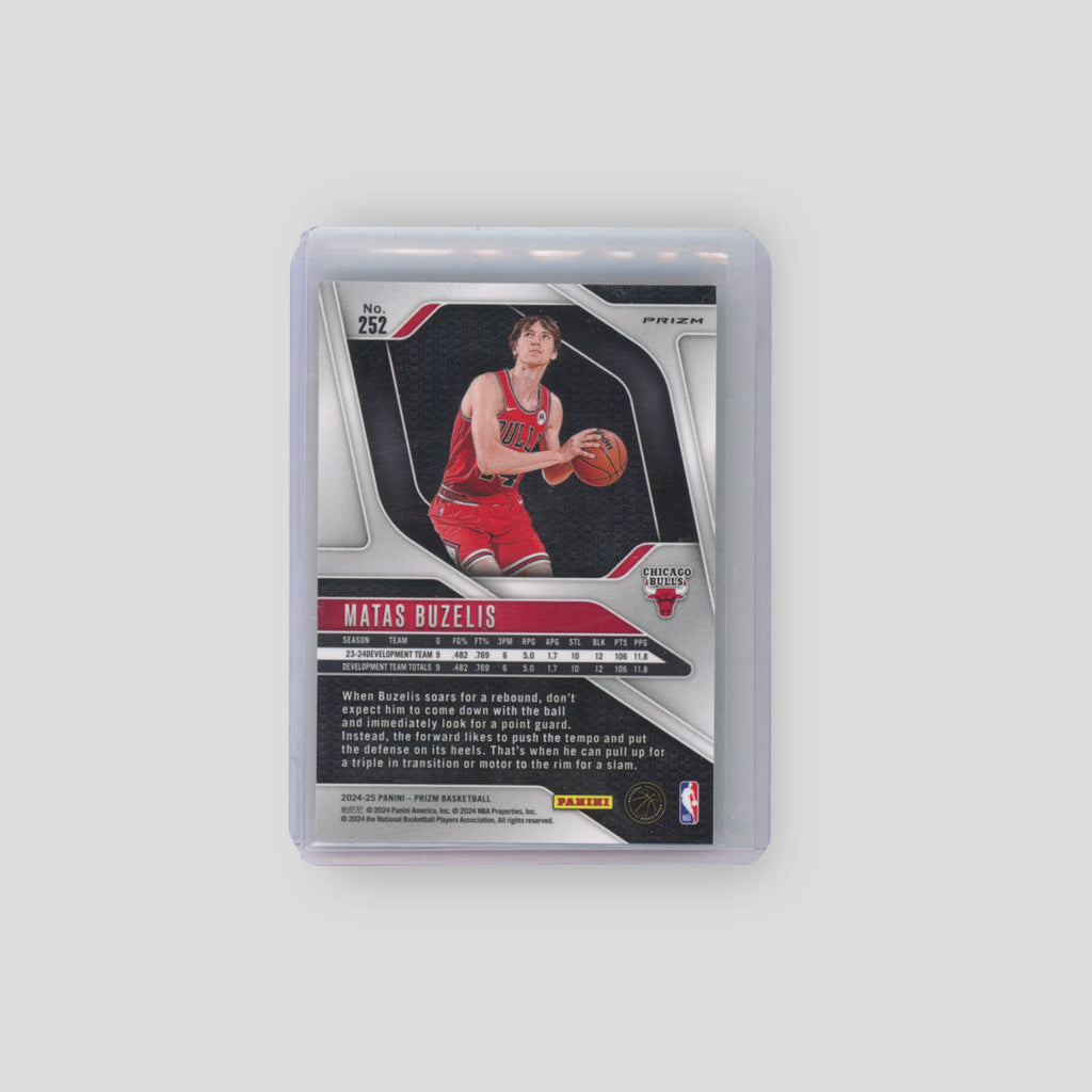 2024-25 Panini Prizm Matas Buzelis Rookie Card Red Wave RC #252
