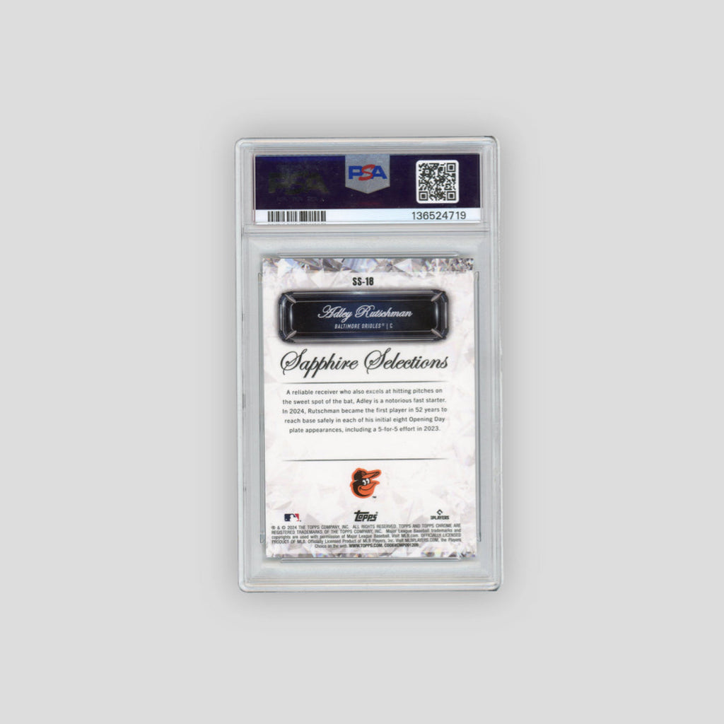 2024 Topps Chrome Sapphire Selections Adley Rutschman Black /10 (PSA 10)
