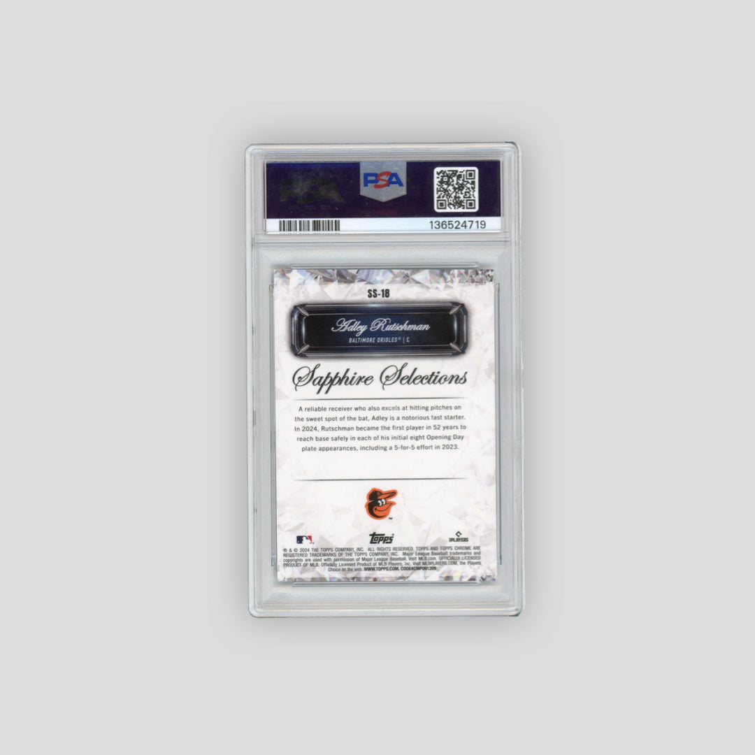 2024 Topps Chrome Sapphire Selections Adley Rutschman Black /10 (PSA 10)