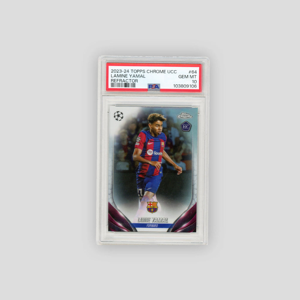 2023-24 Topps Chrome Lamine Yamal Refractor #64 (PSA 10)