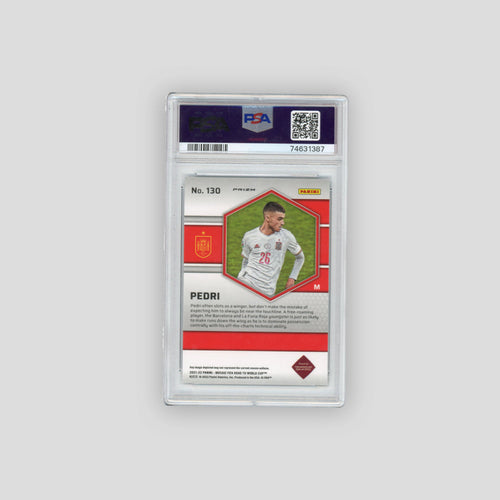 2021-22 Panini Mosaic FIFA Road to World Cup 2022 Qatar Pedri Peacock #130 (PSA 10)