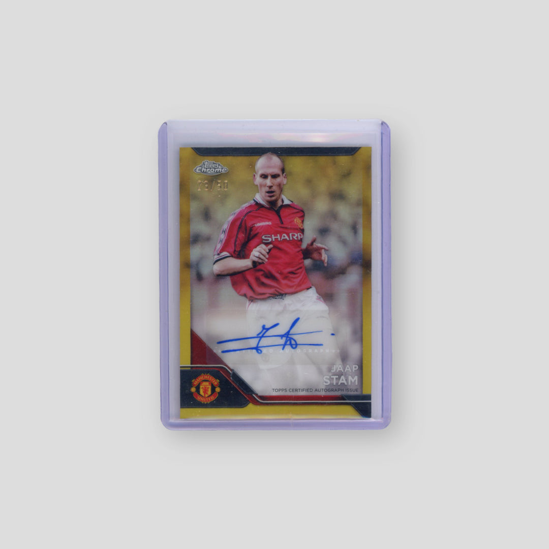 2025 Topps Chrome Jaap Stam Manchester United Gold /50 #CA-JS