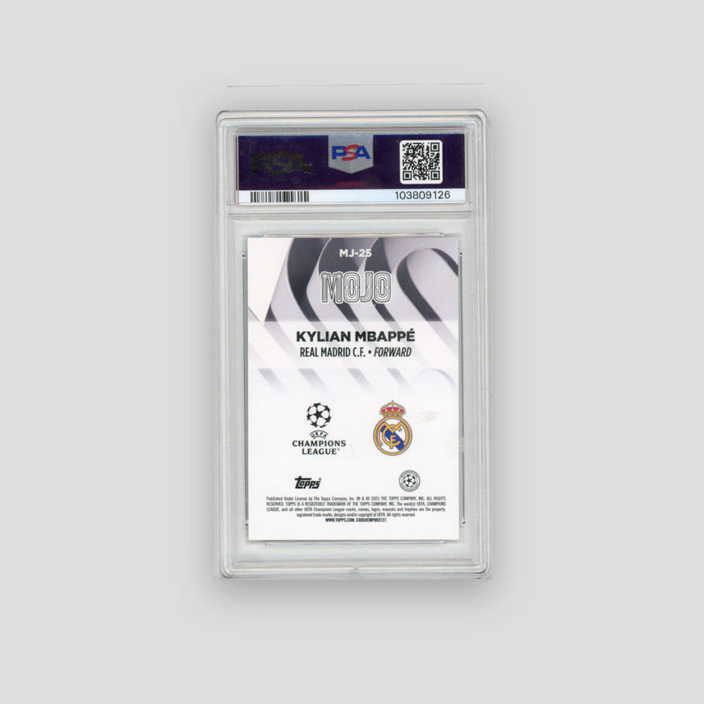 2024-25 Topps Chrome UCC Mojo Kylian Mbappe #MJ25 (PSA 10)