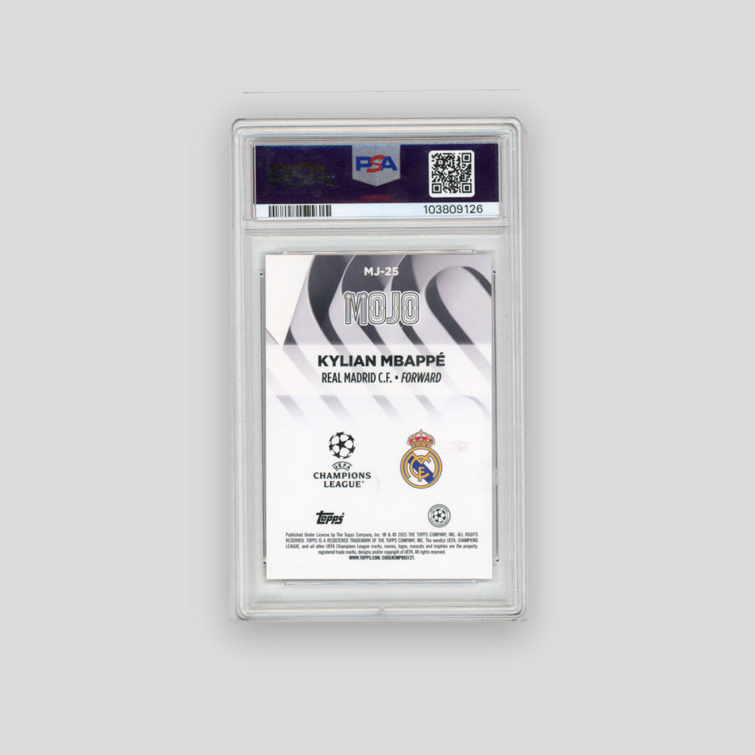 2024-25 Topps Chrome UCC Mojo Kylian Mbappe #MJ25 (PSA 10)