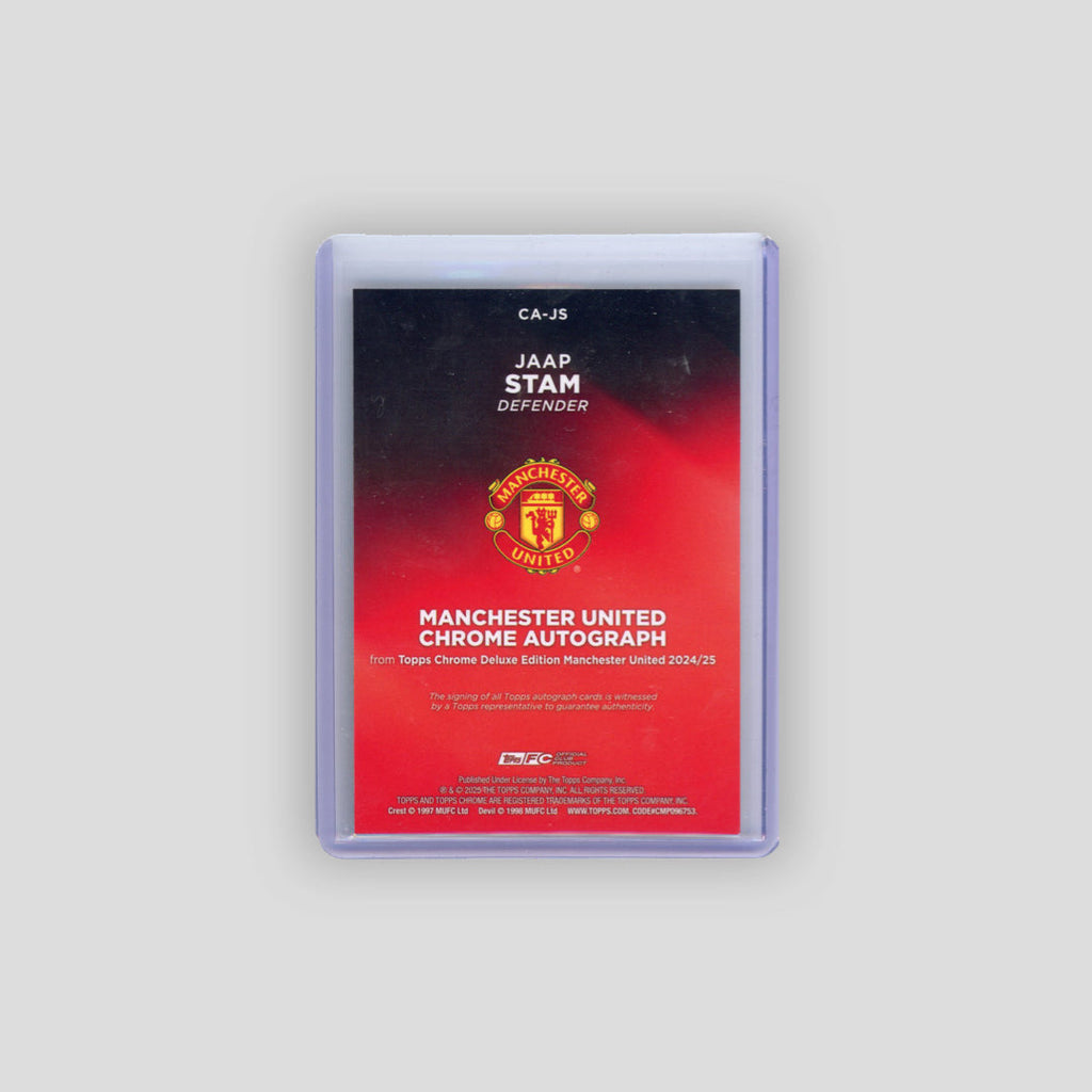 2025 Topps Chrome Jaap Stam Manchester United Gold /50 #CA-JS