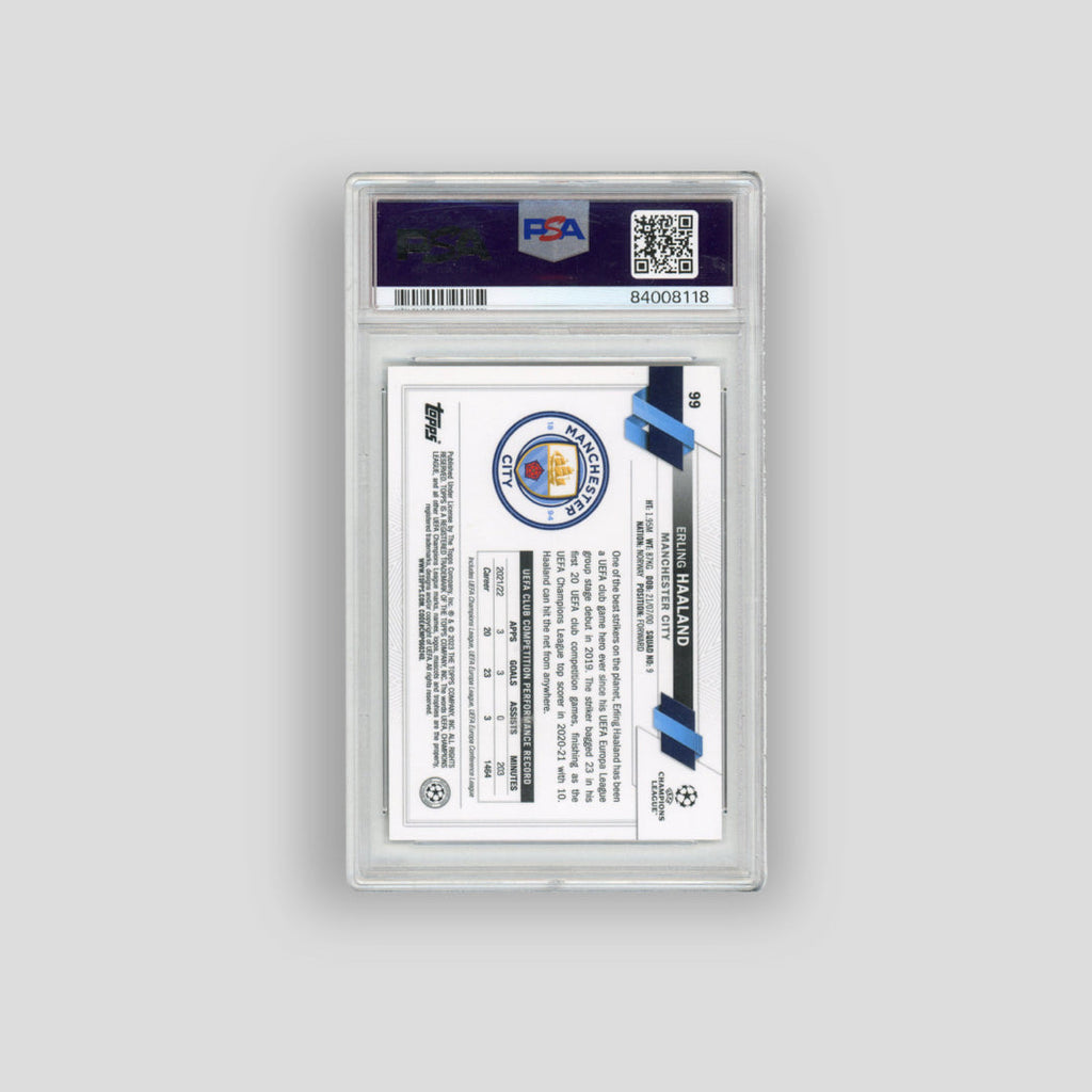 2023-24 Topps Chrome UCC Erling Haaland  Hero Variation SSP #99 (PSA 10)