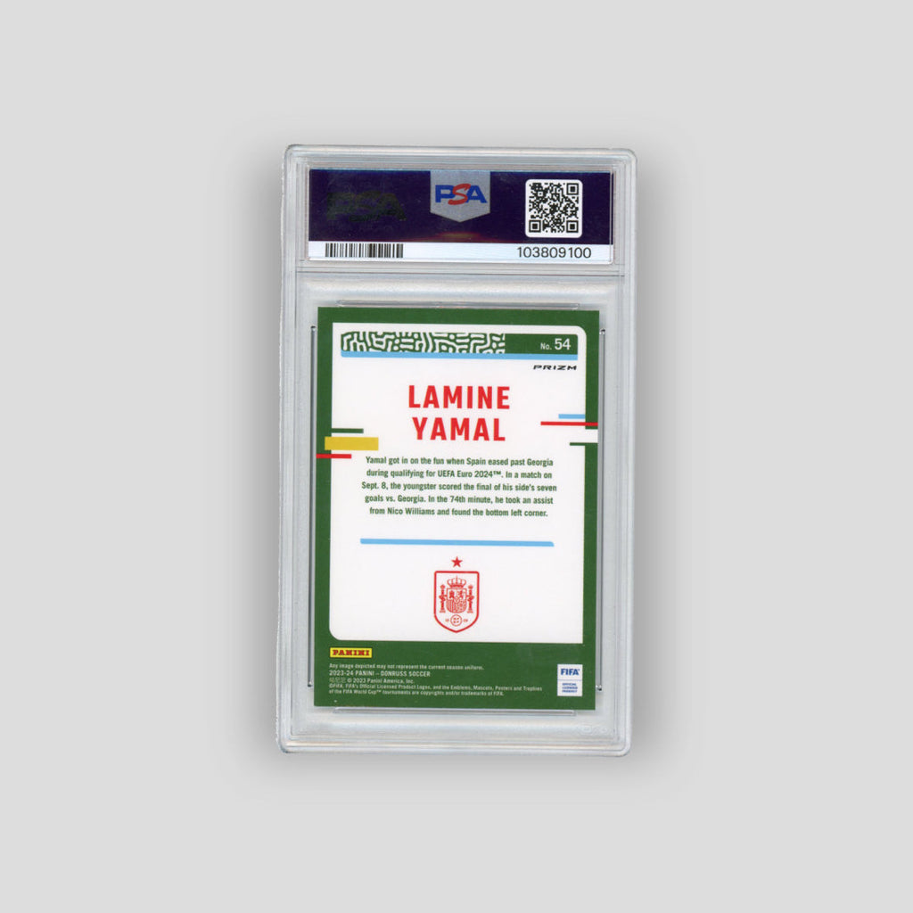 2023-24 Panini Optic Donruss Holo Lamine Yamal #54 (PSA 9)