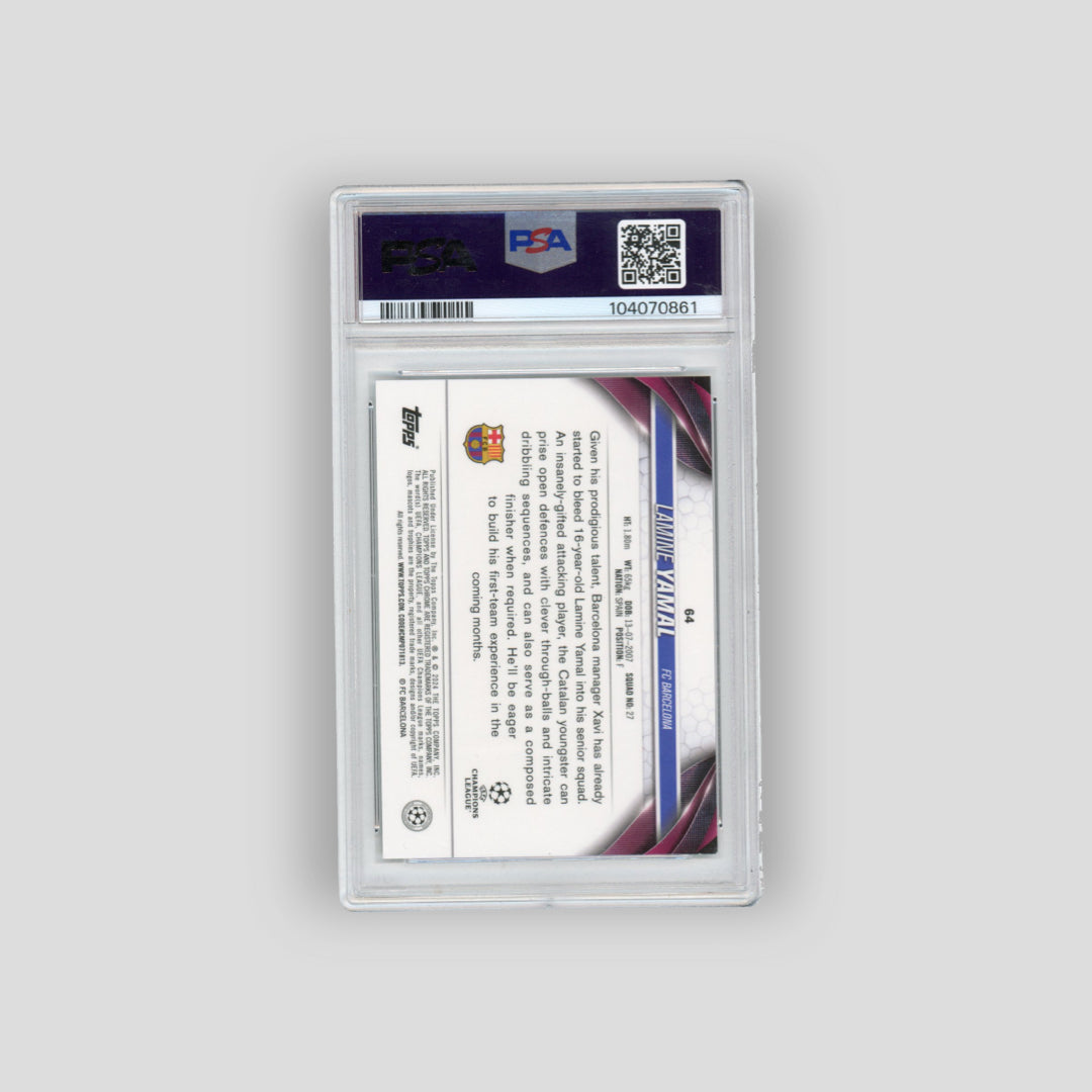 2023-24 Topps Chrome Lamine Yamal Night Vision Ray Wave /255 #64 (PSA 9)