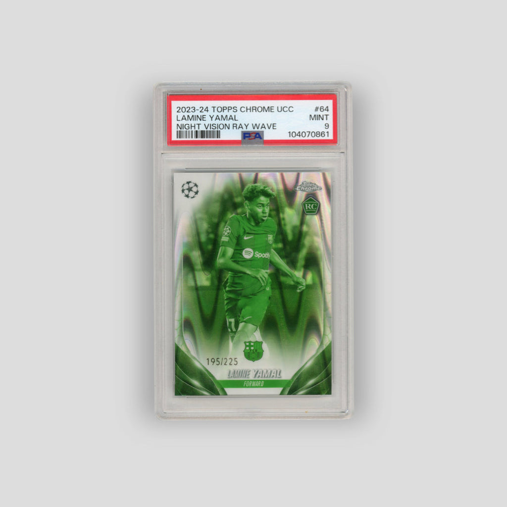 2023-24 Topps Chrome Lamine Yamal Night Vision Ray Wave /255 #64 (PSA 9)