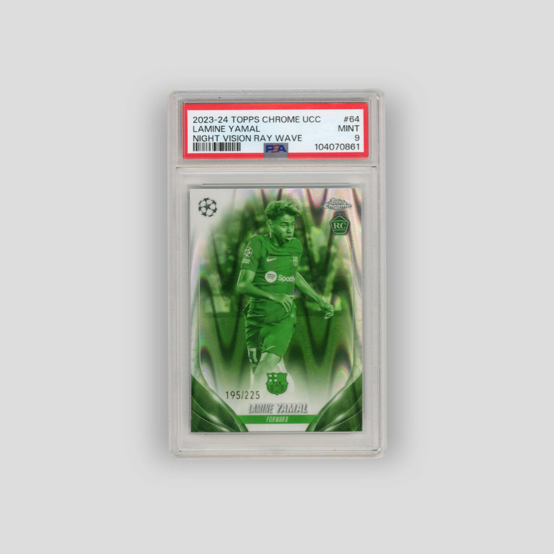 2023-24 Topps Chrome Lamine Yamal Night Vision Ray Wave /255 #64 (PSA 9)