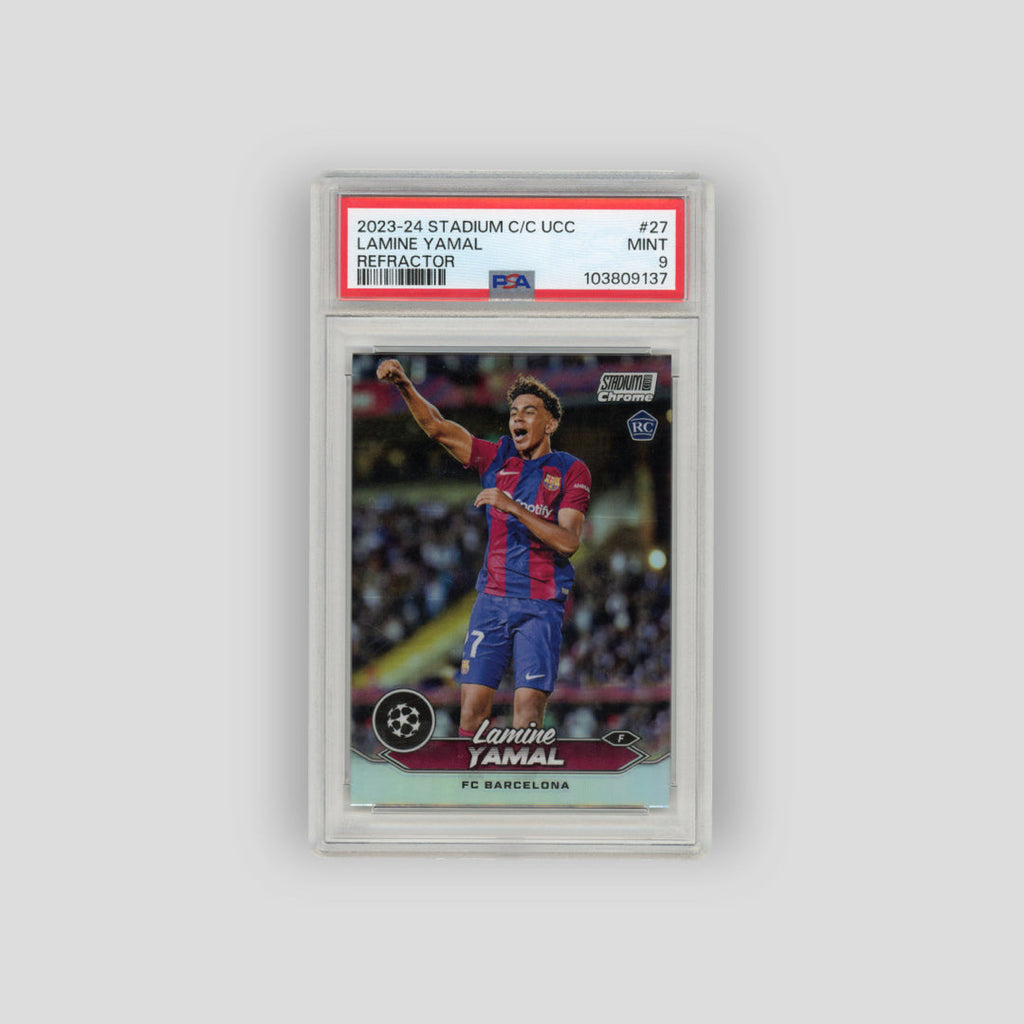 2023-24 Topps Stadium Club Lamine Yamal Refractor #27 (PSA 9)