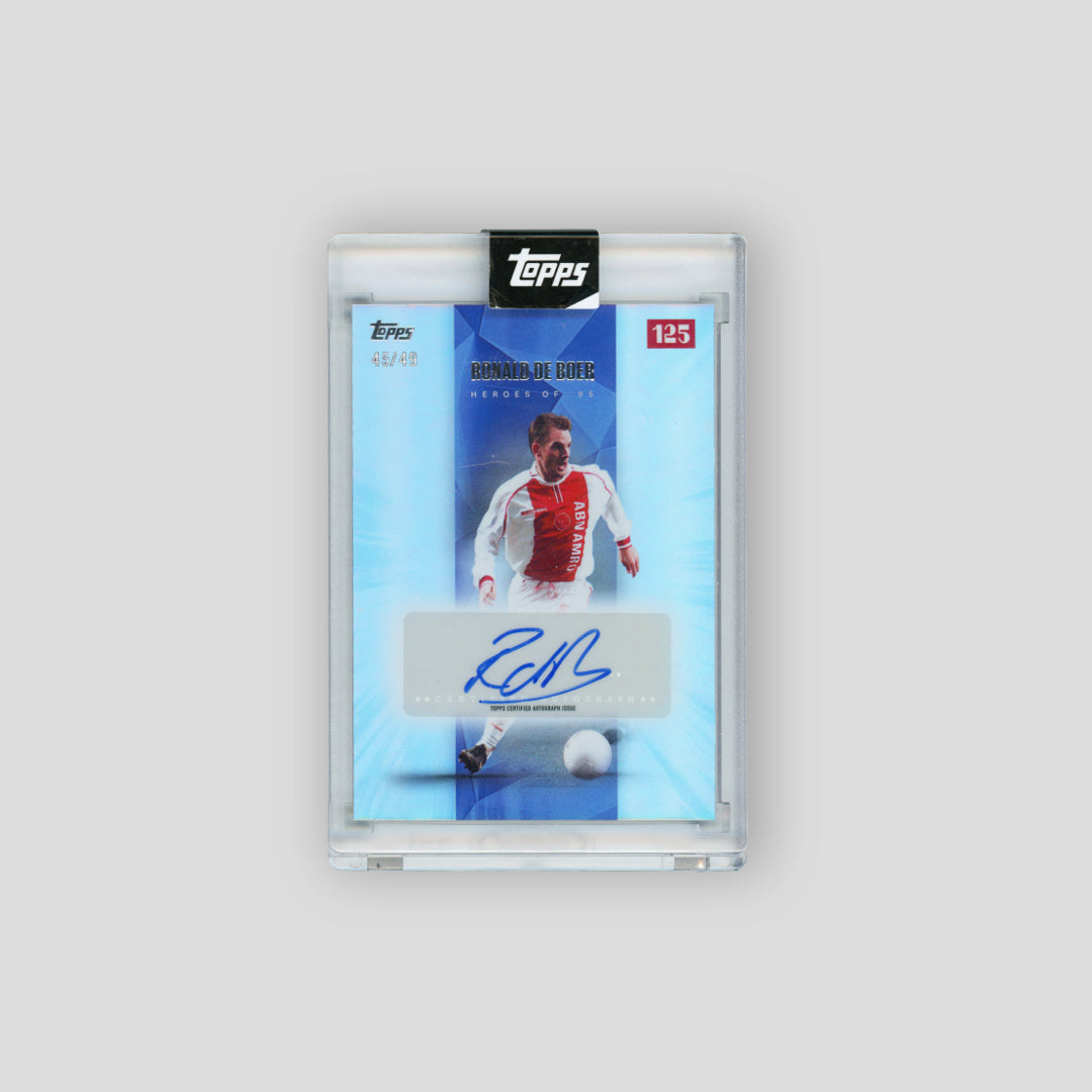 2025 Topps Ajax 125th Heroes of '95 Auto Ronald de Boer Blue /49