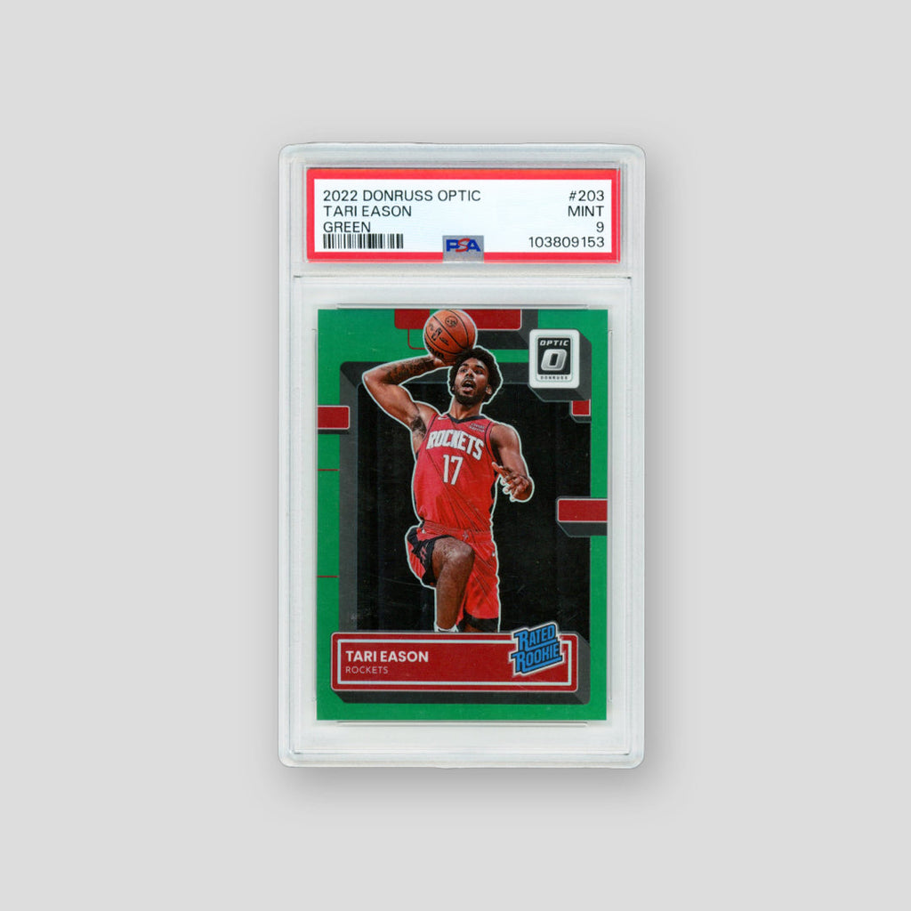 2022 Panini Donruss Optic Basketball Tari Eason Green /5 (PSA 9)