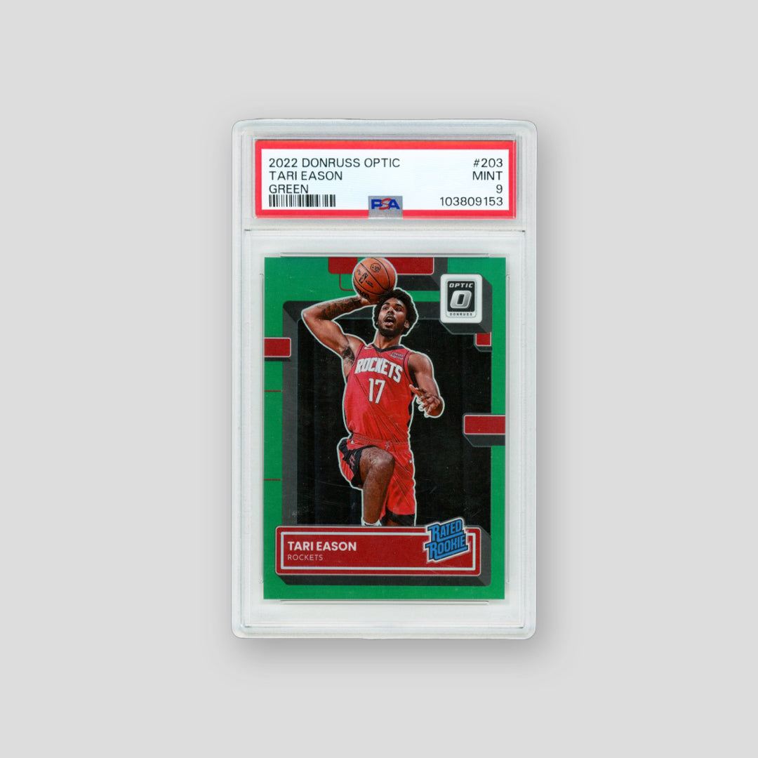 2022 Panini Donruss Optic Basketball Tari Eason Green /5 (PSA 9)