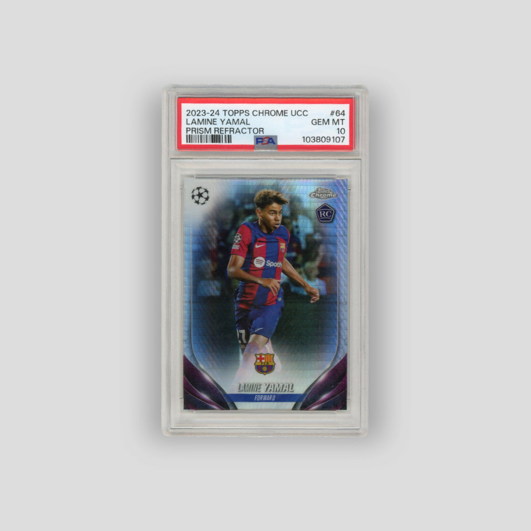 2023-24 Topps Chrome Lamine Yamal Prism Refractor #64 (PSA 10)