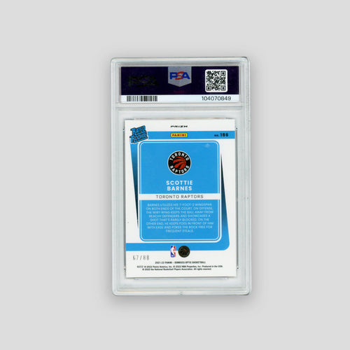 2021 Panini Donruss Optic Scottie Barnes RC Red Choice /88 (PSA 8)