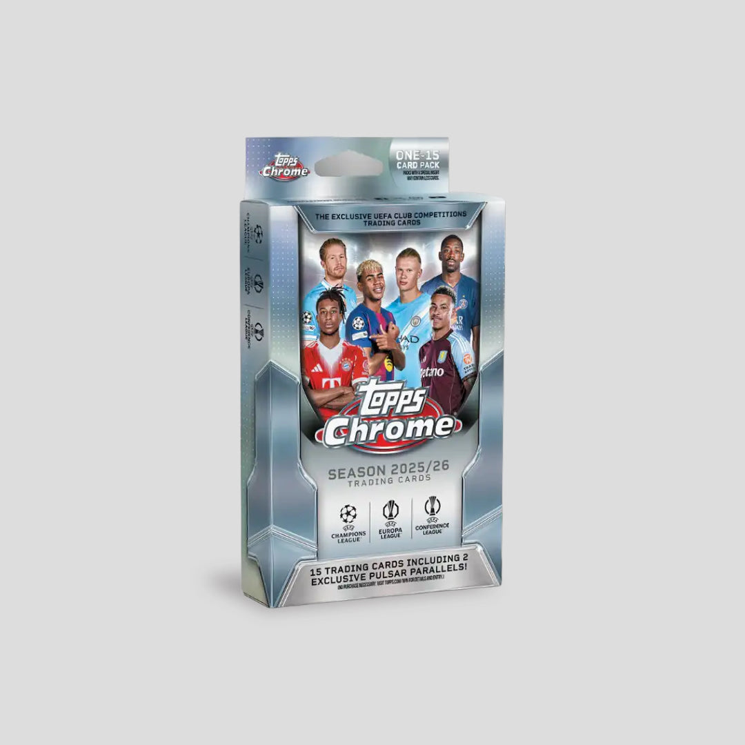 2025-26 Topps Soccer Chrome UCC UEFA Club Competitions Hanger Box