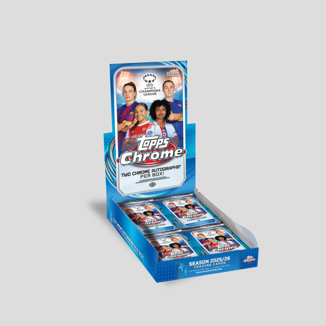 2025-26 Topps Chrome Soccer UEFA Women's Champions League Hobby Box Box - Q's Cards